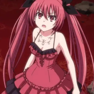 🔥 anime, girl, pink hair, dress telegram sticker