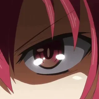 🔥 anime, eye, red hair, close-up telegram sticker