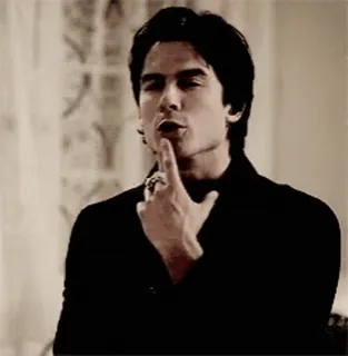 🩸 Damon Salvatore The Vampire Diaries vampire, tv show, actor, man, gesture, tv series, fiction telegram sticker
