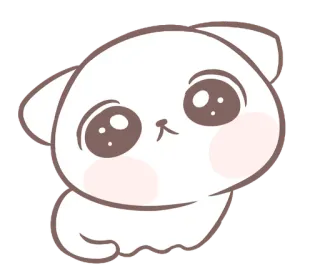 💭 น่ารัก, แมว, คาวาอิ, สัตว์, ลูกแมว, สติกเกอร์ telegram sticker