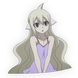 😯 Mavis Vermillion Fairy Tail Anime, Fairy Tail, Mavis Vermillion, Sticker, Cartone animato, Personaggio, Manga telegram sticker
