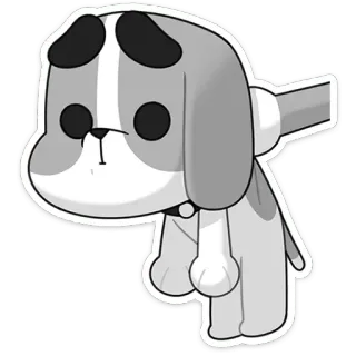 🥺 dog, cartoon, sticker, cute, animal telegram sticker