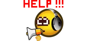 🆘 Emoji, Megafon, Musik, Kopfhörer, Pixelig telegram sticker