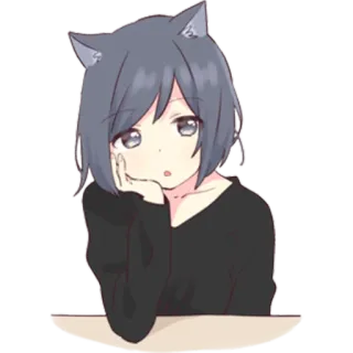Неко-тян @nyasticks telegram stickers