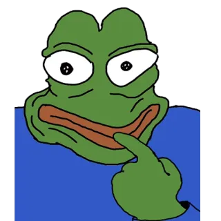 🤔 Pepe the Frog pepe, grenouille, mème, culture web telegram sticker