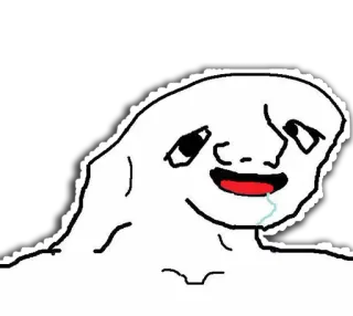 🤤 Meme, Dessin animé, Visage, Drôle, Internet telegram sticker