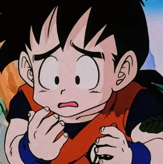 🔥 Gohan Dragon Ball 动漫, 七龙珠, 悟饭, 角色, 担心 telegram sticker