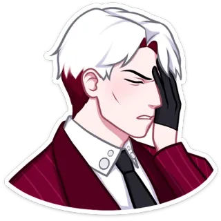 🤦‍♀️ Аниме, Персонаж, Грустный, Фейспалм, Эмо telegram sticker