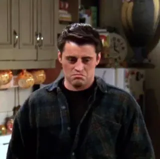 ☹️ Joey Tribbiani Friends Serie de TV, Sitcom, Friends, Joey Tribbiani, Matt LeBlanc whatsapp sticker