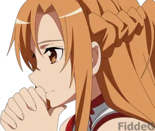 🤔 Asuna Yuuki Sword Art Online Anime, Sword Art Online, Asuna, Yuuki, Personnage, Fille, Triste whatsapp sticker
