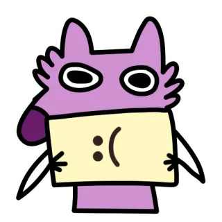 ☹️ :( triste, emoji, dessin animé, personnage, autocollant, mécontent, mignon telegram sticker