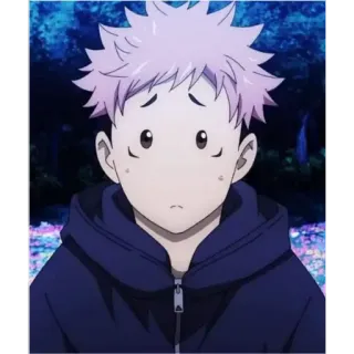 🙂 Yuji Itadori Jujutsu Kaisen anime, manga, Yuji Itadori, Jujutsu Kaisen, character, japanese animation whatsapp sticker
