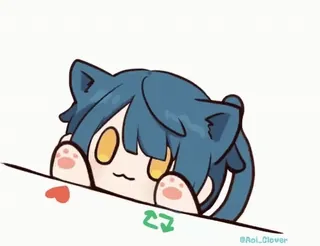 ❤️ アニメ, 猫, 可愛い, ちび, かわいい, 漫画, 動物 telegram sticker
