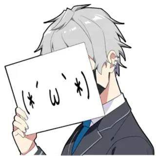 😀 (*'ω'* anime, character, sticker, emoticon, cute telegram sticker