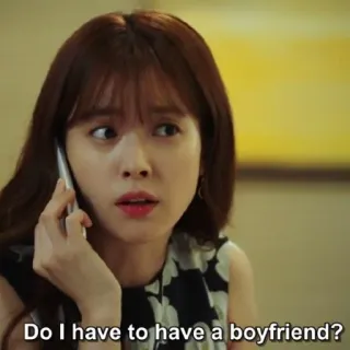 🤔 Do I have to have a boyfriend? woman, phone, question, relationship telegram sticker