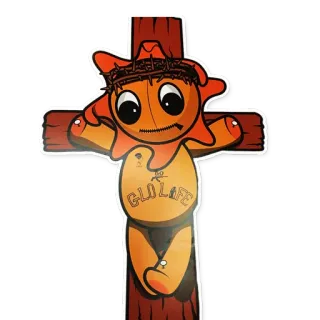 🐻 GLO LIFE 종교, 예수, 십자가, 십자가형, 불쾌한 telegram sticker