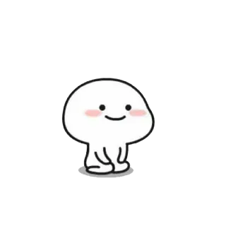 🍥 Мультфильм, Милый, Простой, Талисман whatsapp sticker