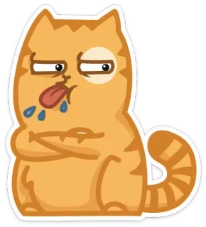 😝 gato, animal, desenho animado, adesivo, fofo, engraçado, bobo telegram sticker