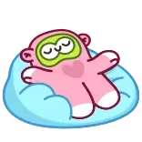 🤩 pink monkey telegram sticker