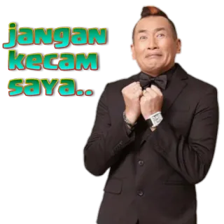 😫 Jangan kecam saya.. uomo, abito, espressione, supplicante, malese, testo whatsapp sticker