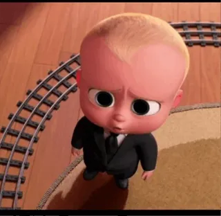 😔 Boss Baby The Boss Baby em bé, bộ com lê, hoạt hình, nhân vật, phim, ông chủ whatsapp sticker