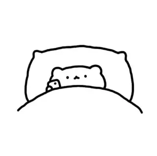 💤 orso, dormire, carino, cuscino, coperta, cartone animato telegram sticker
