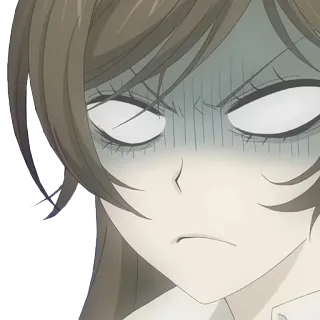😡 anime, gadis, frustrasi, marah, ekspresi, wajah telegram sticker