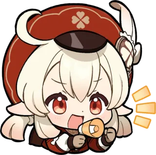 🎭 Klee Genshin Impact klee, genshin impact, anime, chibi, spiel whatsapp sticker
