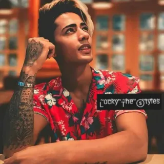 🙄 Lucky The Styless estilo, moda, retrato, celebridad, tatuaje, hombre whatsapp sticker