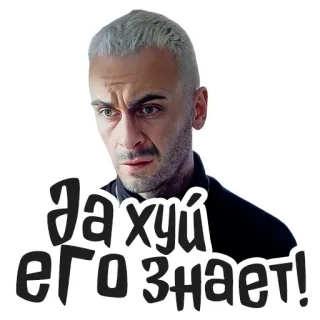 🤔 Да хуй его знает! offensant, russe, expression, homme, visage telegram sticker
