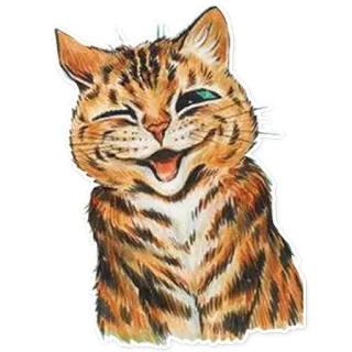 😁 cat, animal, pet, cute, funny, happy telegram sticker