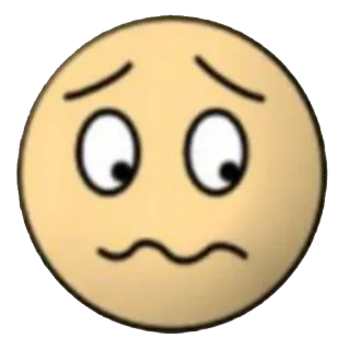 😧 Emoji, Anxieux, Expression, Peur, Inquiet whatsapp sticker