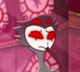 😟 Stolas Helluva Boss sowa, demon, Helluva Boss, Stolas, kreskówka, animowany telegram sticker