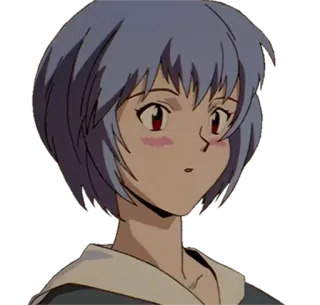 😳 Rei Ayanami Neon Genesis Evangelion rei, ayanami, evangelion, anime, girl, blush telegram sticker