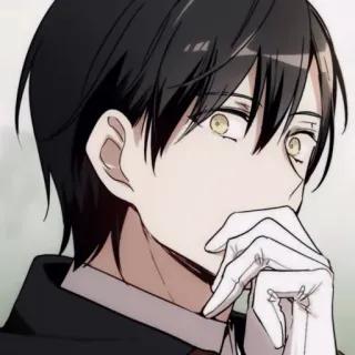 🕯 anime, man, gloves, portrait, character telegram sticker