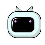 😇 robot, gato, mascota, dibujo animado, icono whatsapp sticker