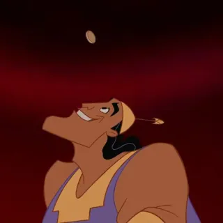 🍂 Kronk The Emperor's New Groove Kronk, El emperador y sus locuras, Disney, Dibujos animados, Moneda, Personaje telegram sticker