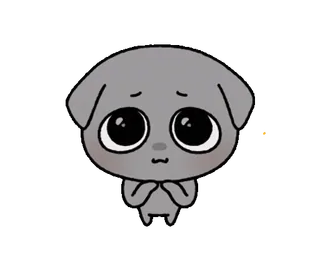 🐭 cute, dog, puppy, sad, eyes whatsapp sticker
