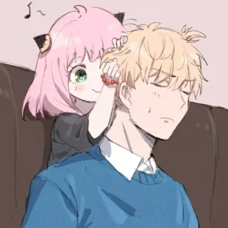 ❤️ Anya Spy x Family animé, famille, Spy x Family, Anya, mignon, Forger, père, fille telegram sticker