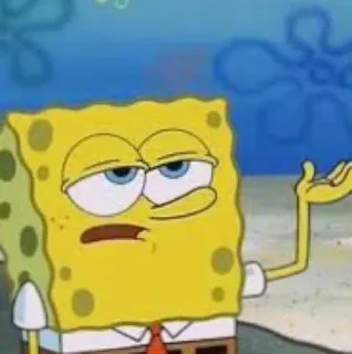 🙄 Spongebob Spongebob Squarepants spongebob, cartone animato, personaggio, divertente, meme, confuso telegram sticker