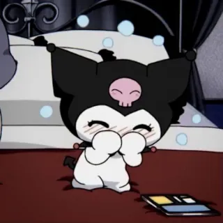 🧦 Kuromi Desenho animado, Personagem, Fofo, Kawaii, Sanrio whatsapp sticker