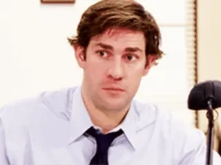 😳 Jim Halpert The Office Jim Halpert, The Office, tv show, comedy, NBC, reaction, smirk telegram sticker