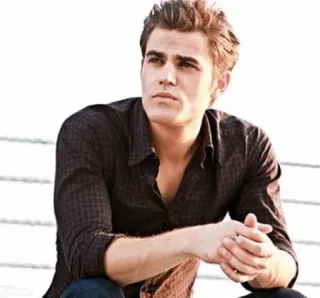 😕 Stefan Salvatore The Vampire Diaries Stefan Salvatore, Pamiętniki Wampirów, Paul Wesley, wampir, serial TV telegram sticker