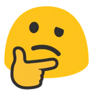 🤔 thinking, emoji, pondering, question, doubt, uncertainty telegram sticker