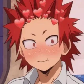 ❤️ Eijiro Kirishima My Hero Academia Anime, Kirishima, Mignon, Fanart, My Hero Academia, Coeurs telegram sticker