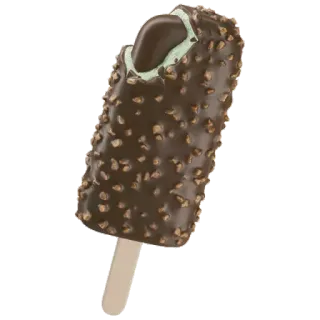 😙 helado, chocolate, postre, snack, dulce, paleta, nueces, antojo telegram sticker