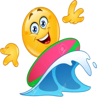 🏄‍♂ Emoji, Surf, Vague, Plage, Été, Fun whatsapp sticker
