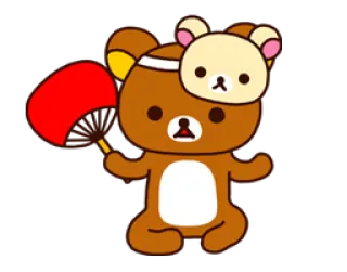🐻 Rilakkuma หมี, น่ารัก, การ์ตูน, แฟน, ริลัคคุมะ, หน้ากาก telegram sticker