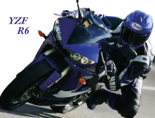 😄 YZF R6 moto, course, moto, véhicule, moto sportive whatsapp sticker