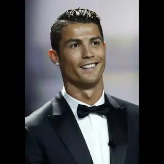 🏆 Cristiano Ronaldo soccer, football, athlete, player, suit, portrait telegram sticker